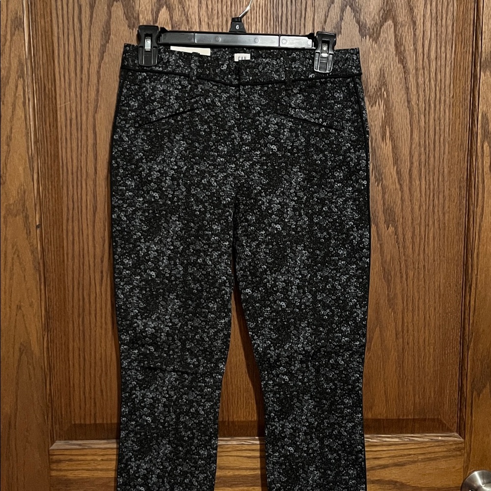 Floral Black and Gray Pants